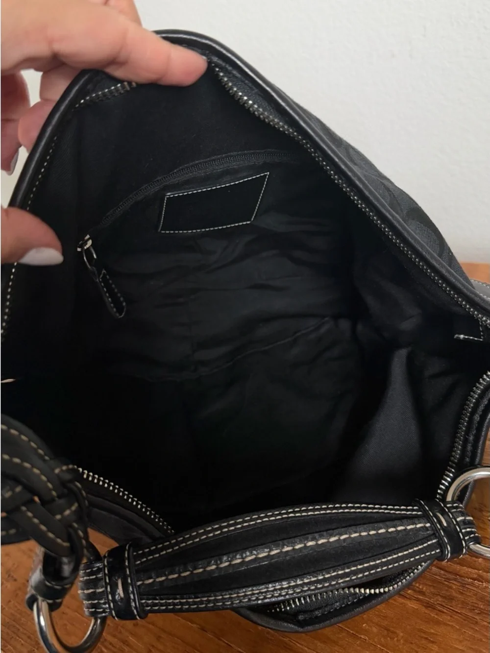 Coach Canvas Hobo Shoulder Bag - Picture 3 of 4